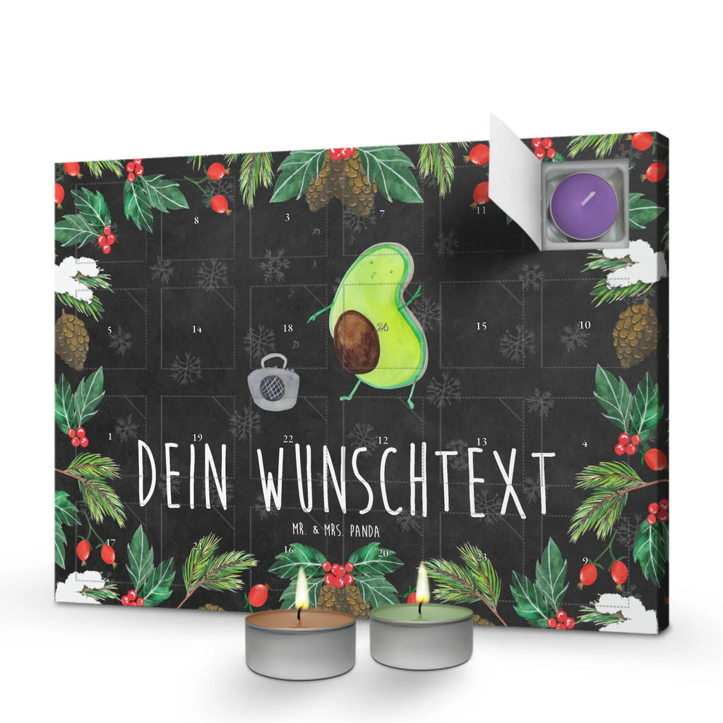 Personalisierter Duftkerzen Adventskalender Avocado Tanzen Personalisierter Duftkerzen Adventskalender, Avocado, Veggie, Vegan, Gesund