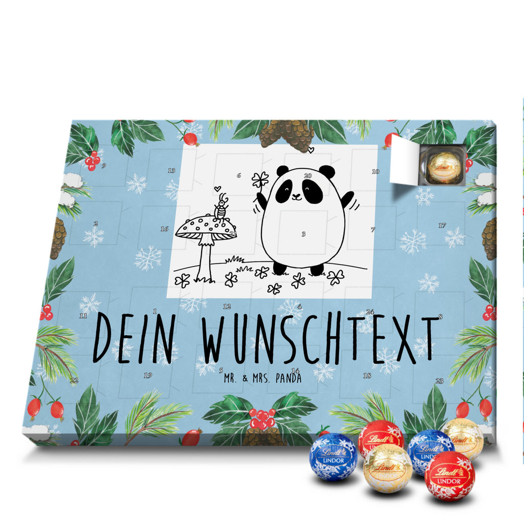 Personalisierter Kugel Markenschokolade Adventskalender Panda Glück Personalisierter Kugel Markenschokolade Adventskalender