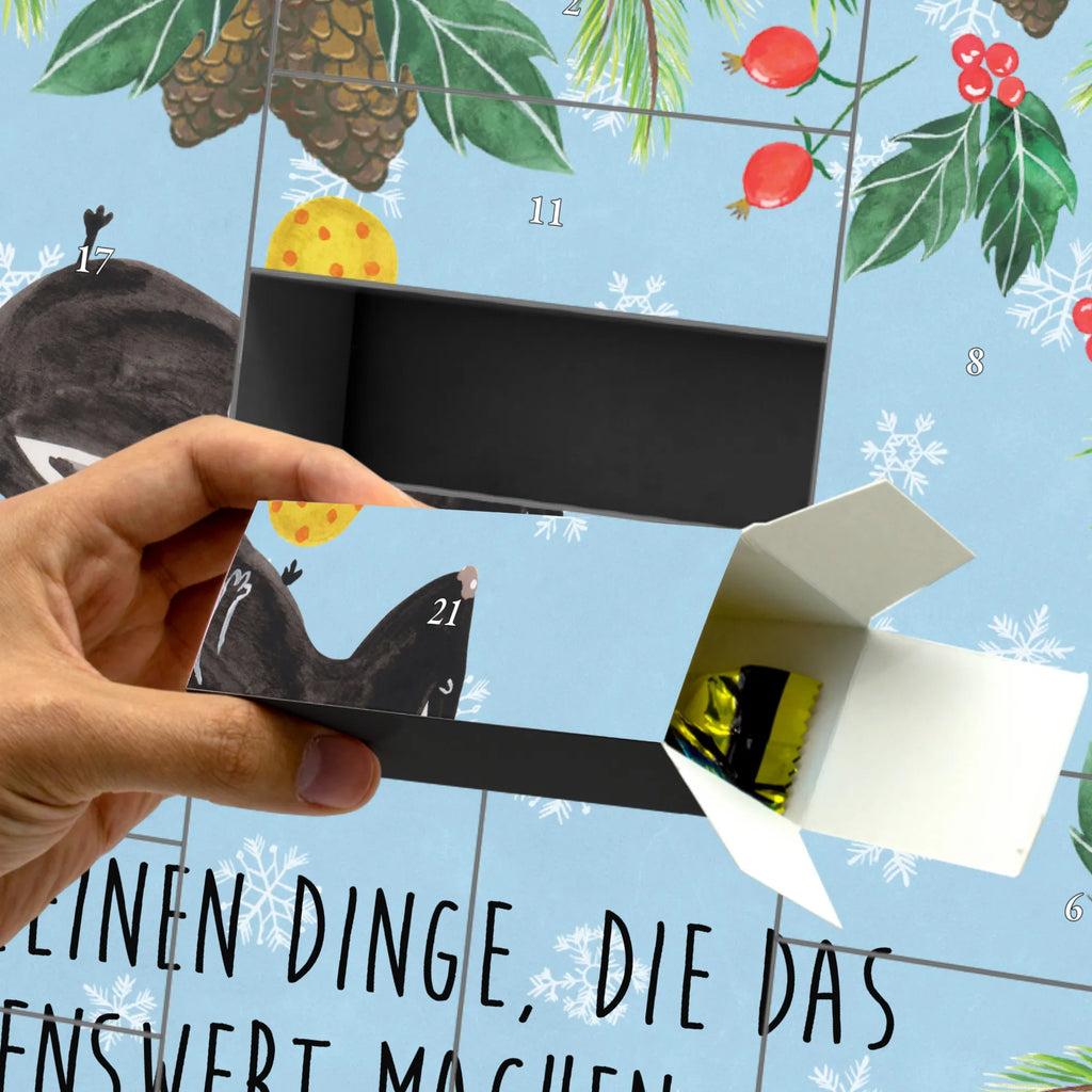 Befüllbarer Adventskalender Stinktier Ball Befüllbarer Adventskalender, Adventskalender zum selbst befüllen, Stinktier, Skunk, Wildtier, Raubtier, Stinker, Stinki, verspielt, Weisheit