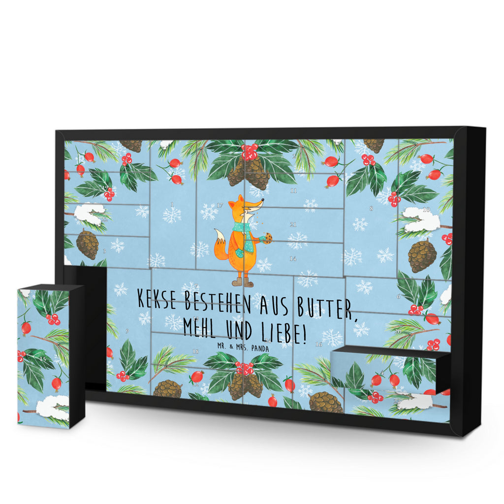 Befüllbarer Adventskalender Fuchs Keks Befüllbarer Adventskalender, Adventskalender zum selbst befüllen, Fuchs, Füchse, Backen Spruch, Kekse, Winter, Weihnachtszeit, Plätzchen, Liebe, Küche Deko