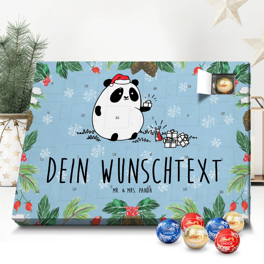 Personalisierter Kugel Markenschokolade Adventskalender Panda Weihnachtsgeschenk Personalisierter Kugel Markenschokolade Adventskalender