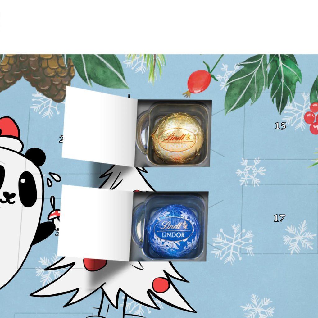 Personalisierter Kugel Markenschokolade Adventskalender Panda Weihnachtszeit Personalisierter Kugel Markenschokolade Adventskalender