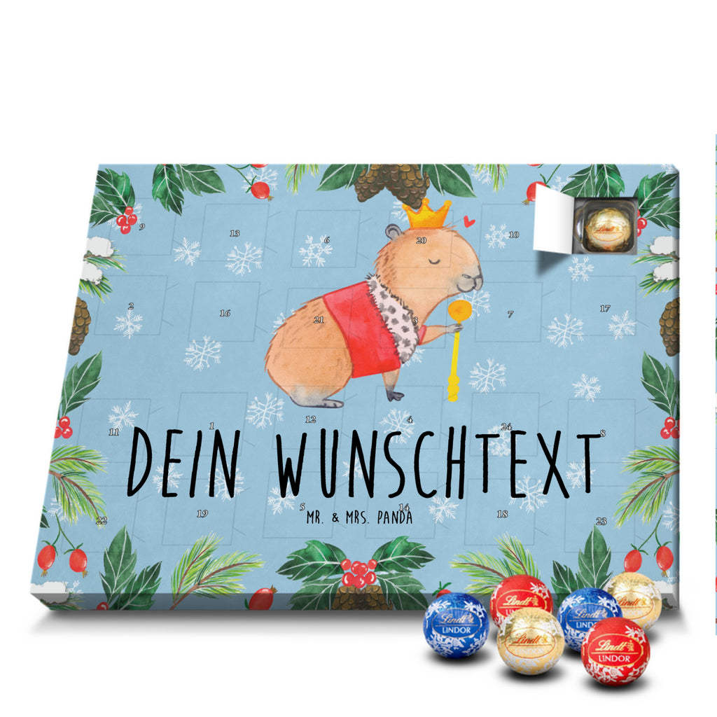 Personalisierter Kugel Markenschokolade Adventskalender Capybara König Personalisierter Kugel Markenschokolade Adventskalender, Tiermotive, Gute Laune, lustige Sprüche, Tiere, Capybara, König