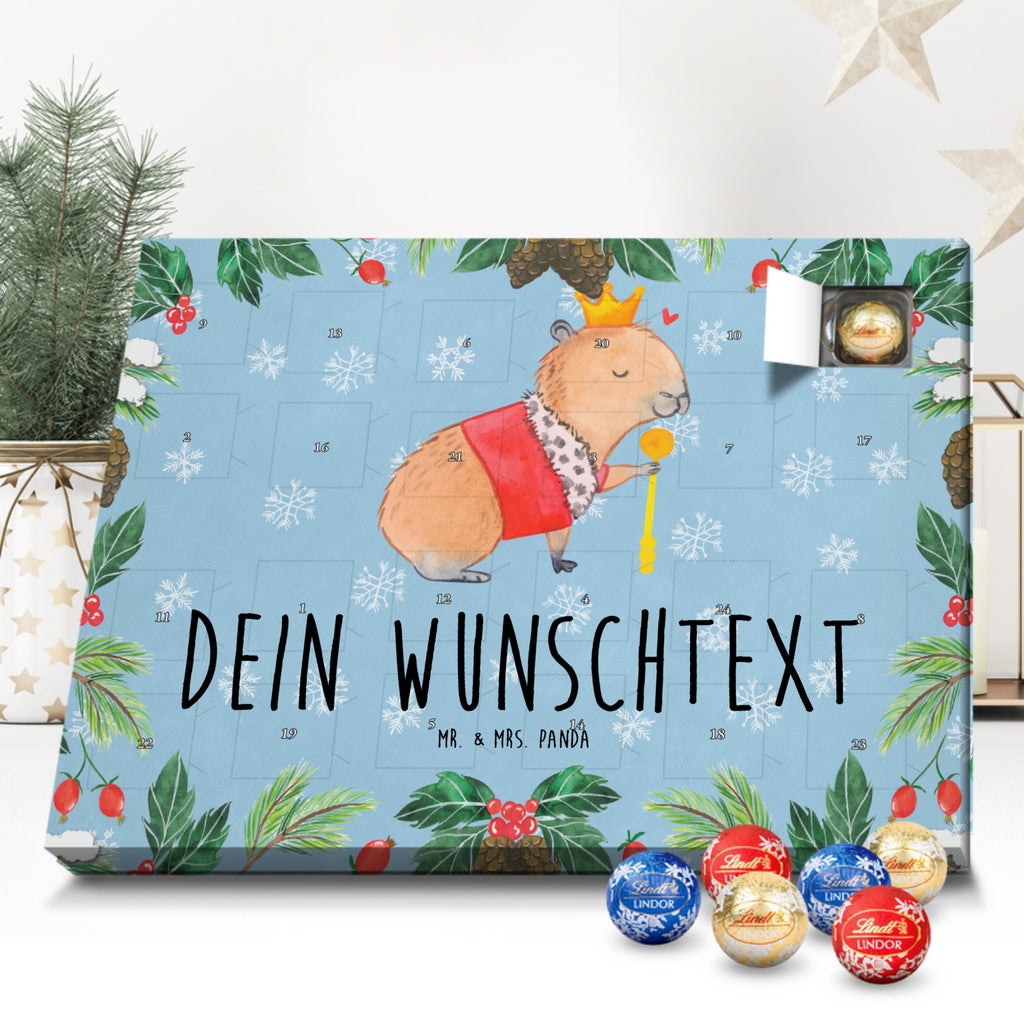 Personalisierter Kugel Markenschokolade Adventskalender Capybara König Personalisierter Kugel Markenschokolade Adventskalender, Tiermotive, Gute Laune, lustige Sprüche, Tiere, Capybara, König