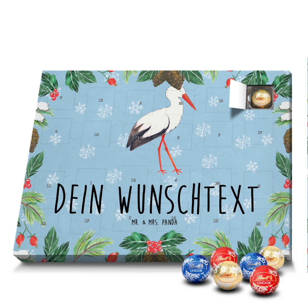 Personalisierter Kugel Markenschokolade Adventskalender Storch Personalisierter Kugel Markenschokolade Adventskalender, Tiermotive, Gute Laune, lustige Sprüche, Tiere, Storch, Störche, Schwangerschaft, Geburt, Mutter, Mütter, Mutter werden, Schwanger, Babybauch, Baby