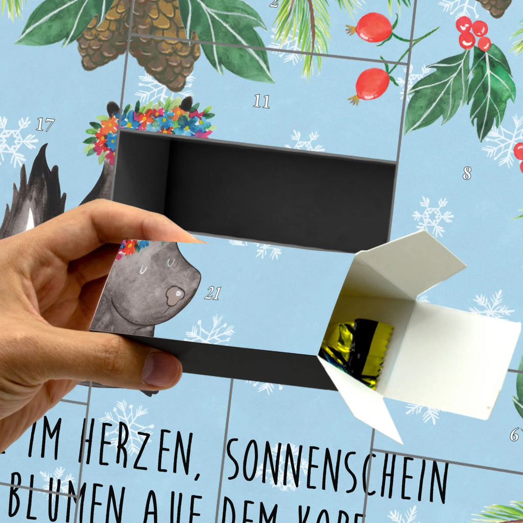 Befüllbarer Adventskalender Stinktier Mädchen Befüllbarer Adventskalender, Adventskalender zum selbst befüllen, Stinktier, Skunk, Wildtier, Raubtier, Stinker, Stinki, Yoga, Namaste