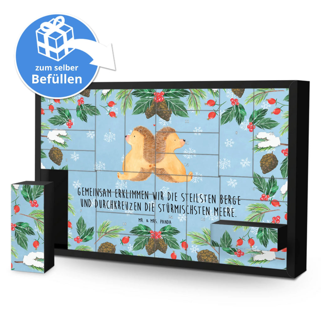 Befüllbarer Adventskalender Igel händchenhaltend Befüllbarer Adventskalender, Adventskalender zum selbst befüllen, Liebe, Partner, Freund, Freundin, Ehemann, Ehefrau, Heiraten, Verlobung, Heiratsantrag, Liebesgeschenk, Jahrestag, Hocheitstag, Igel, Igelliebe, Hand in Hand, Liebesbeweis, große Liebe, Liebesbotschaft, Hochzeit, Lieblingsmensch, Gemeinsamkeit, Love, Geschenk für zwei