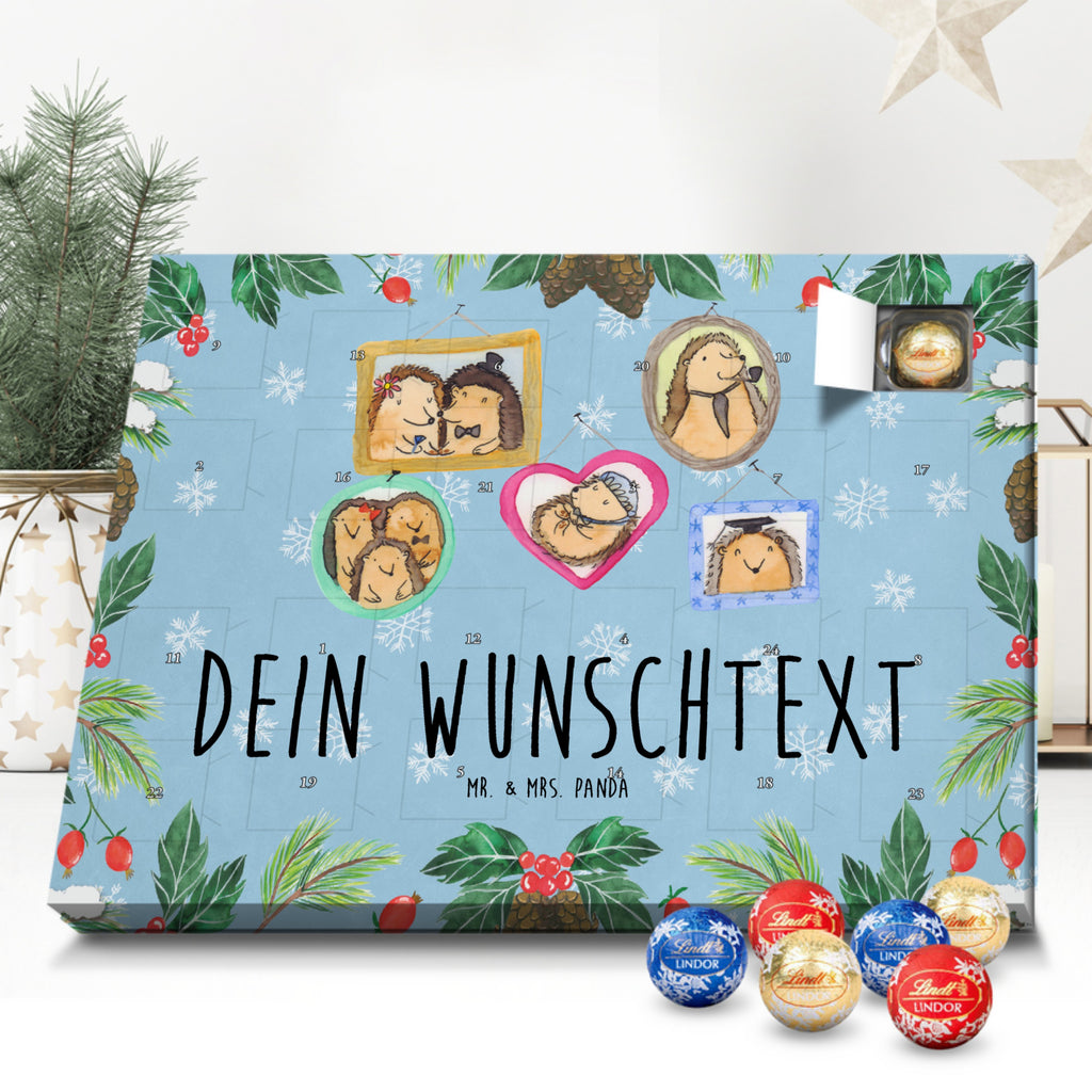 Personalisierter Kugel Markenschokolade Adventskalender Igel Familie Personalisierter Kugel Markenschokolade Adventskalender, Familie, Vatertag, Muttertag, Bruder, Schwester, Mama, Papa, Oma, Opa, Liebe, Igel, Bilder, Zusammenhalt, Glück