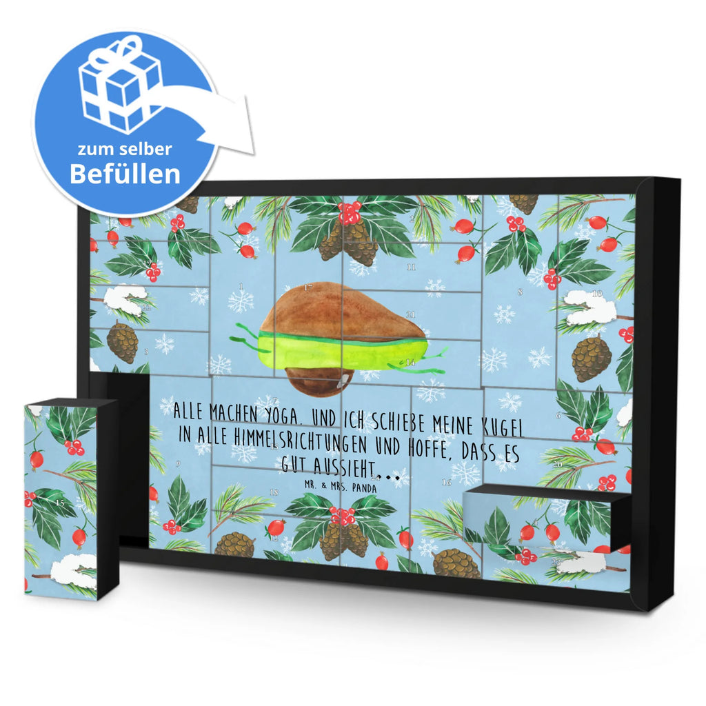 Befüllbarer Adventskalender Avocado Yoga Befüllbarer Adventskalender, Adventskalender zum selbst befüllen, Avocado, Veggie, Vegan, Gesund, Avocado Yoga Vegan