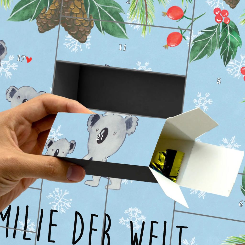 Befüllbarer Adventskalender Koala Familie zwei Befüllbarer Adventskalender, Adventskalender zum selbst befüllen, Familie, Vatertag, Muttertag, Bruder, Schwester, Mama, Papa, Oma, Opa, Koala, Koalabär, beste Familie, Familienzeit, Familienleben, Koalafamilie, Lieblingsfamilie