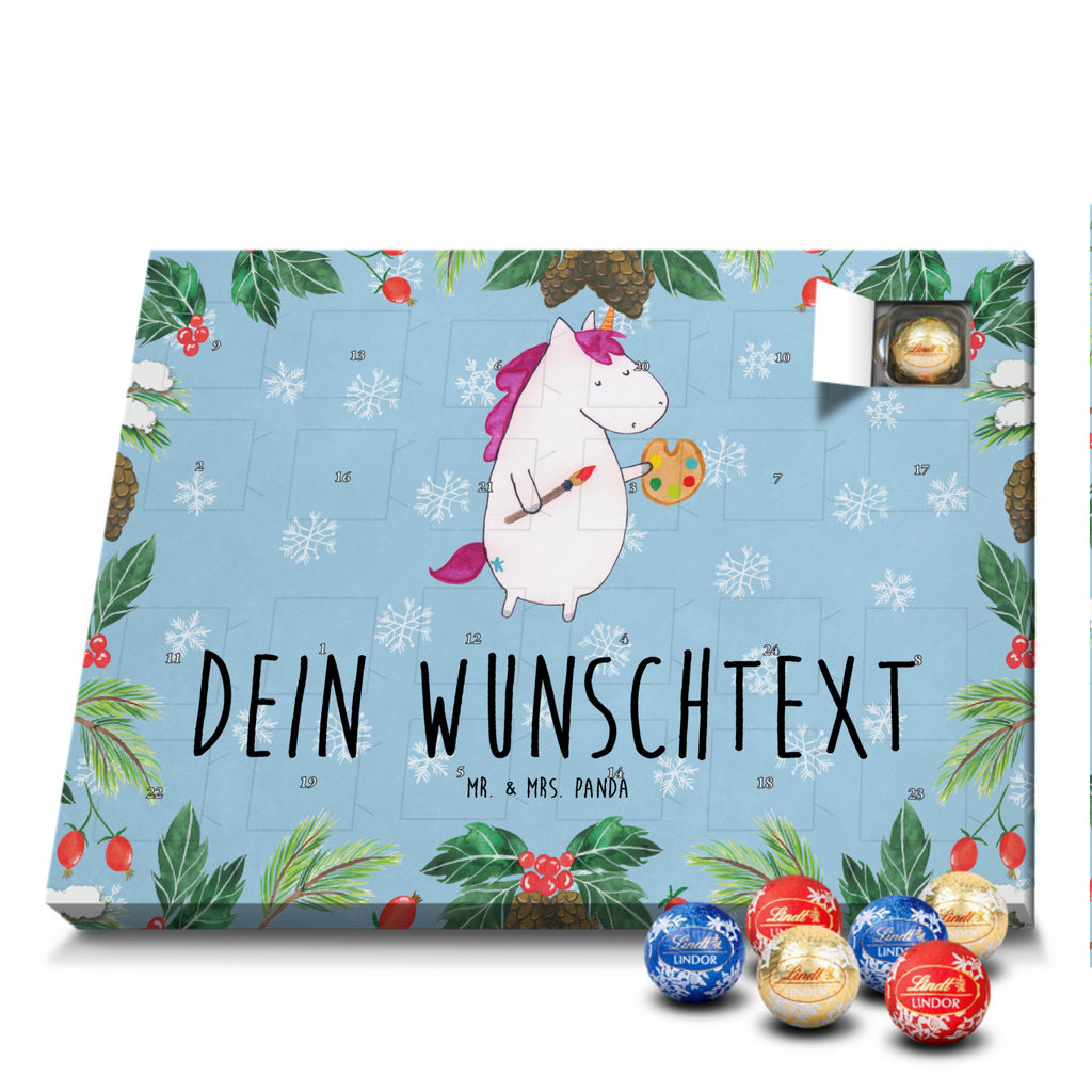 Personalisierter Kugel Markenschokolade Adventskalender Einhorn Künstler Personalisierter Kugel Markenschokolade Adventskalender, Einhorn, Einhörner, Einhorn Deko, Pegasus, Unicorn, Englisch, Künstler, Artist, Malen, Zeichnen, Welt, Farbe, Stift, Pinsel, Geschenk, Maler