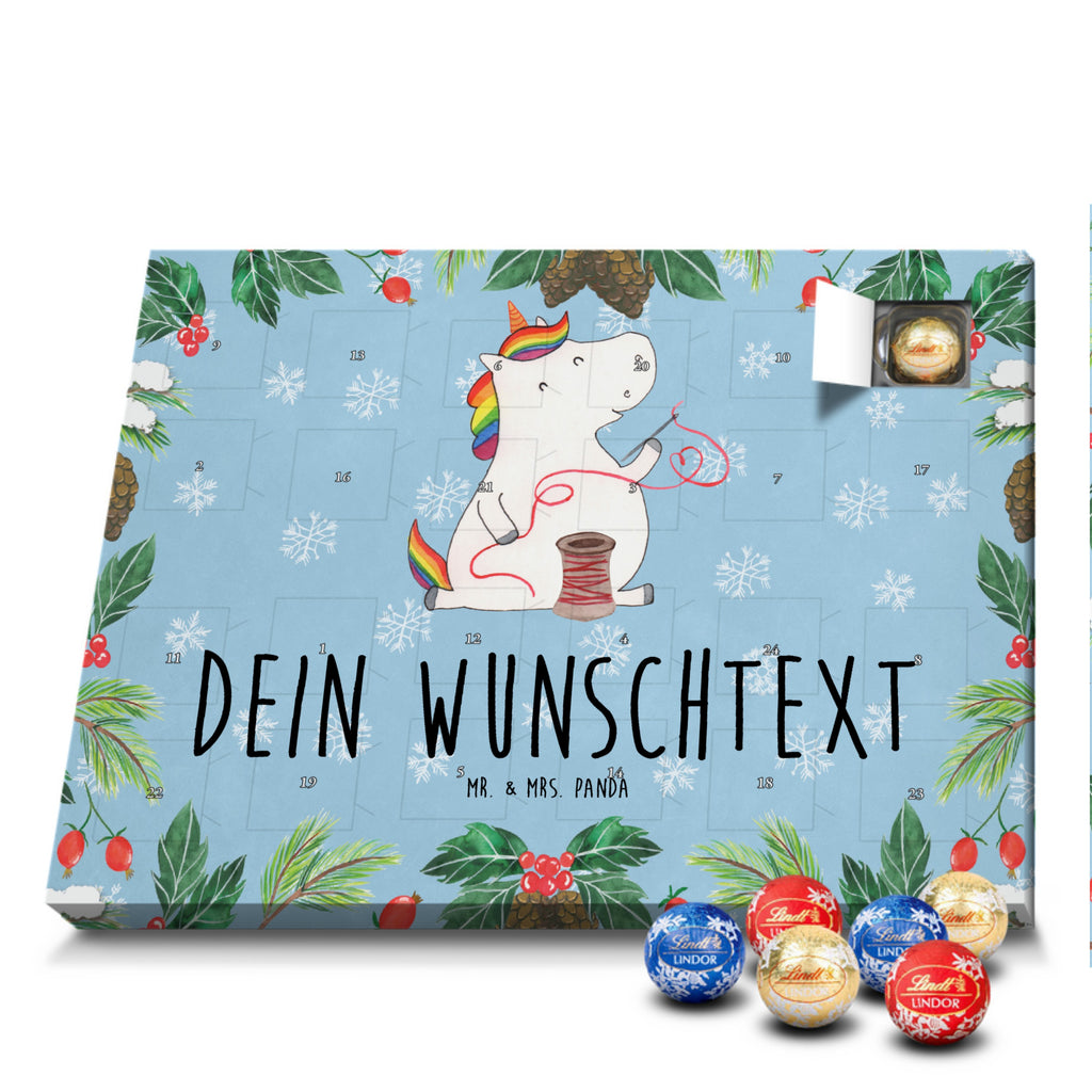 Personalisierter Kugel Markenschokolade Adventskalender Einhorn Näherin Personalisierter Kugel Markenschokolade Adventskalender, Einhorn, Einhörner, Einhorn Deko, Pegasus, Unicorn, Näherin, nähen, Mädchen, Freundin, Häkeln, Stricken, basteln, Nähzimmer