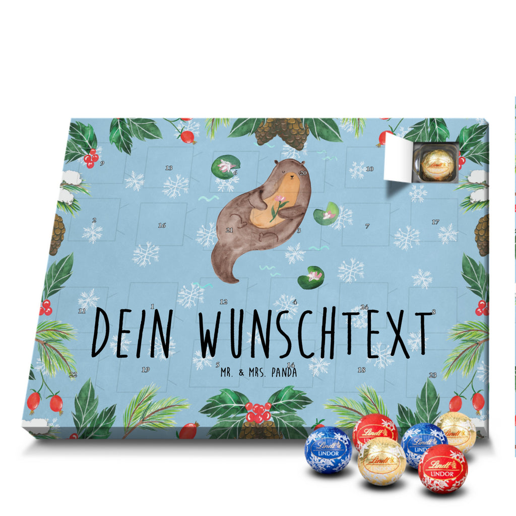 Personalisierter Kugel Markenschokolade Adventskalender Otter Seerose Personalisierter Kugel Markenschokolade Adventskalender, Otter, Fischotter, Seeotter, Otter Seeotter See Otter