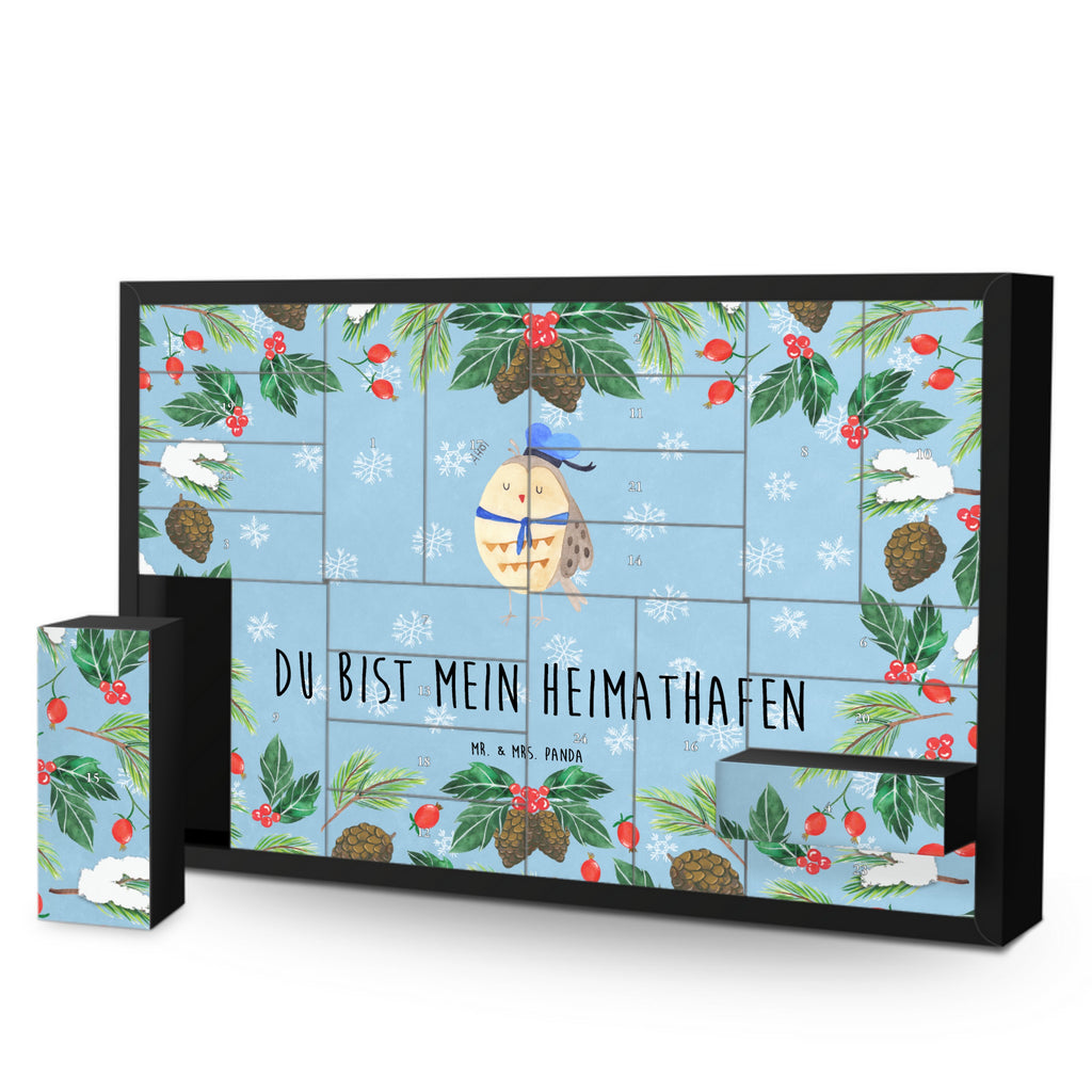 Befüllbarer Adventskalender Eule Matrose Befüllbarer Adventskalender, Adventskalender zum selbst befüllen, Eule, Eule Spruch, Eule Deko, Owl, Wortspiel lustig, Matrose, Freundin, Ehe, Seefahrer, Heimathafen, Hochzeitstag Geschenk