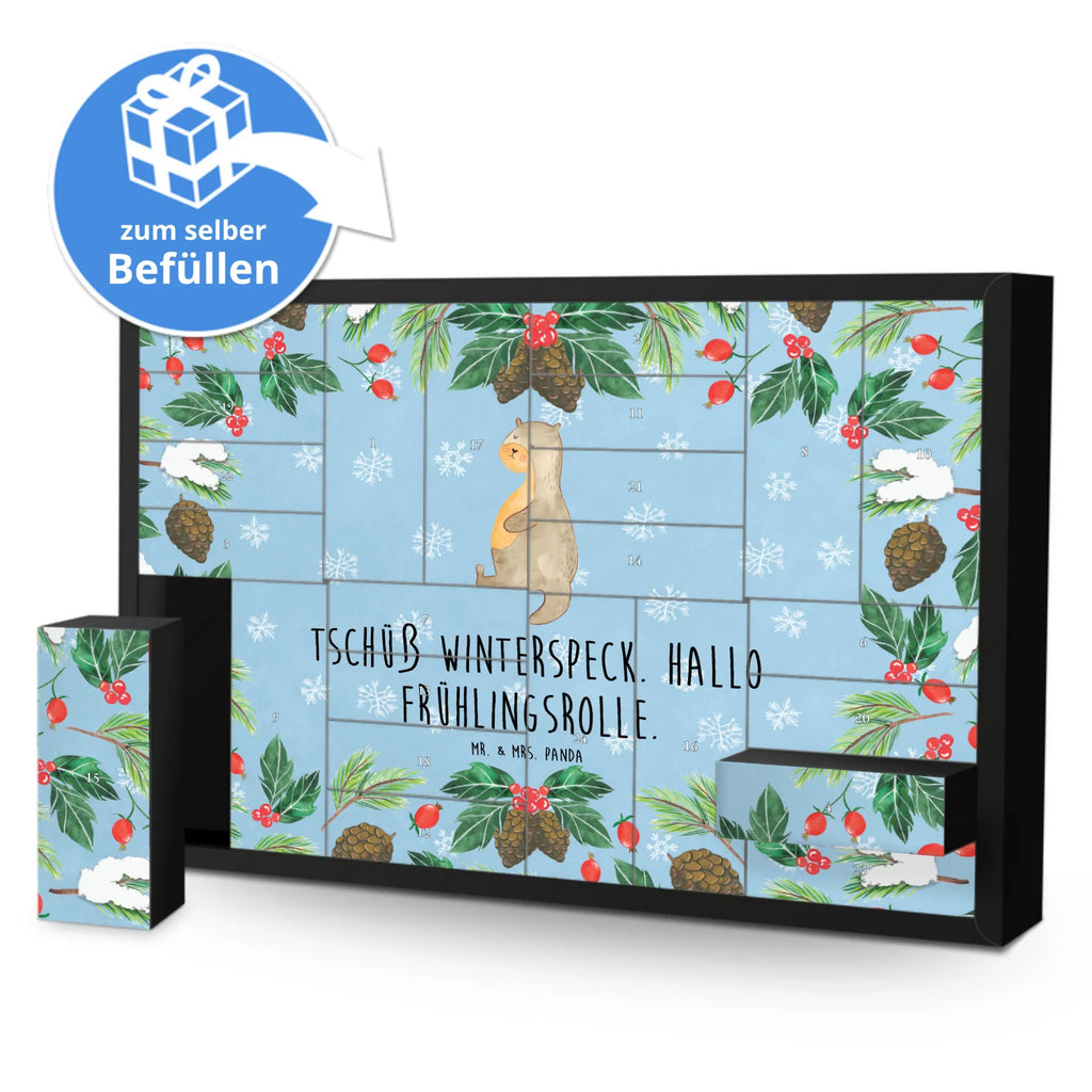 Befüllbarer Adventskalender Otter Bauch Befüllbarer Adventskalender, Adventskalender zum selbst befüllen, Otter, Fischotter, Seeotter, Otter Seeotter See Otter