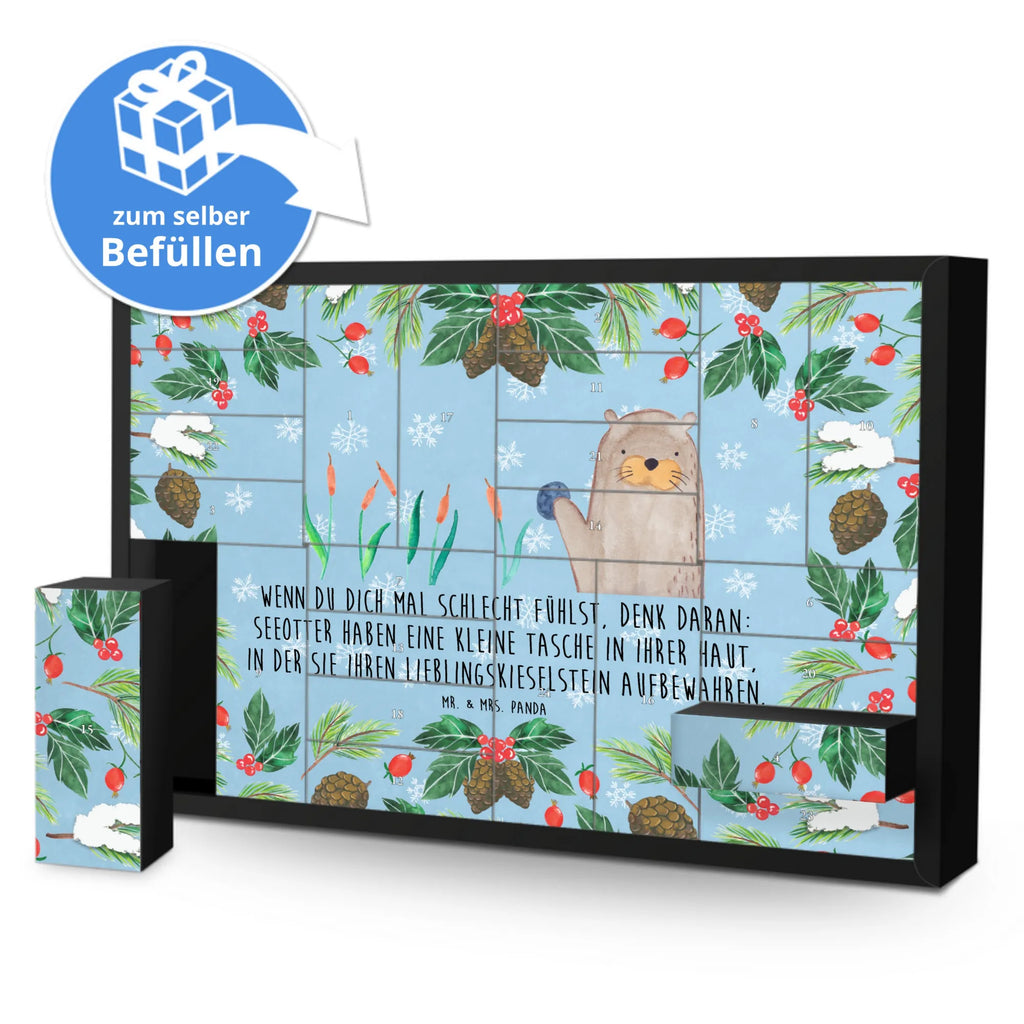 Befüllbarer Adventskalender Otter Stein Befüllbarer Adventskalender, Adventskalender zum selbst befüllen, Otter, Fischotter, Seeotter, Otter Seeotter See Otter