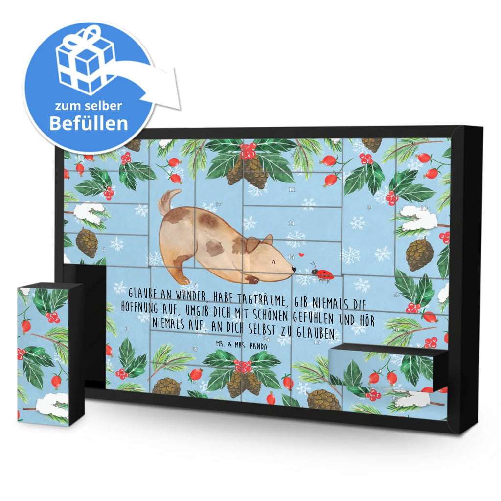 Befüllbarer Adventskalender Hund Marienkäfer Befüllbarer Adventskalender, Adventskalender zum selbst befüllen, Hund, Hundemotiv, Haustier, Hunderasse, Tierliebhaber, Hundebesitzer, Sprüche, Hunde, Hundespruch, Marienkäfer, Mischling, Mischlinghund