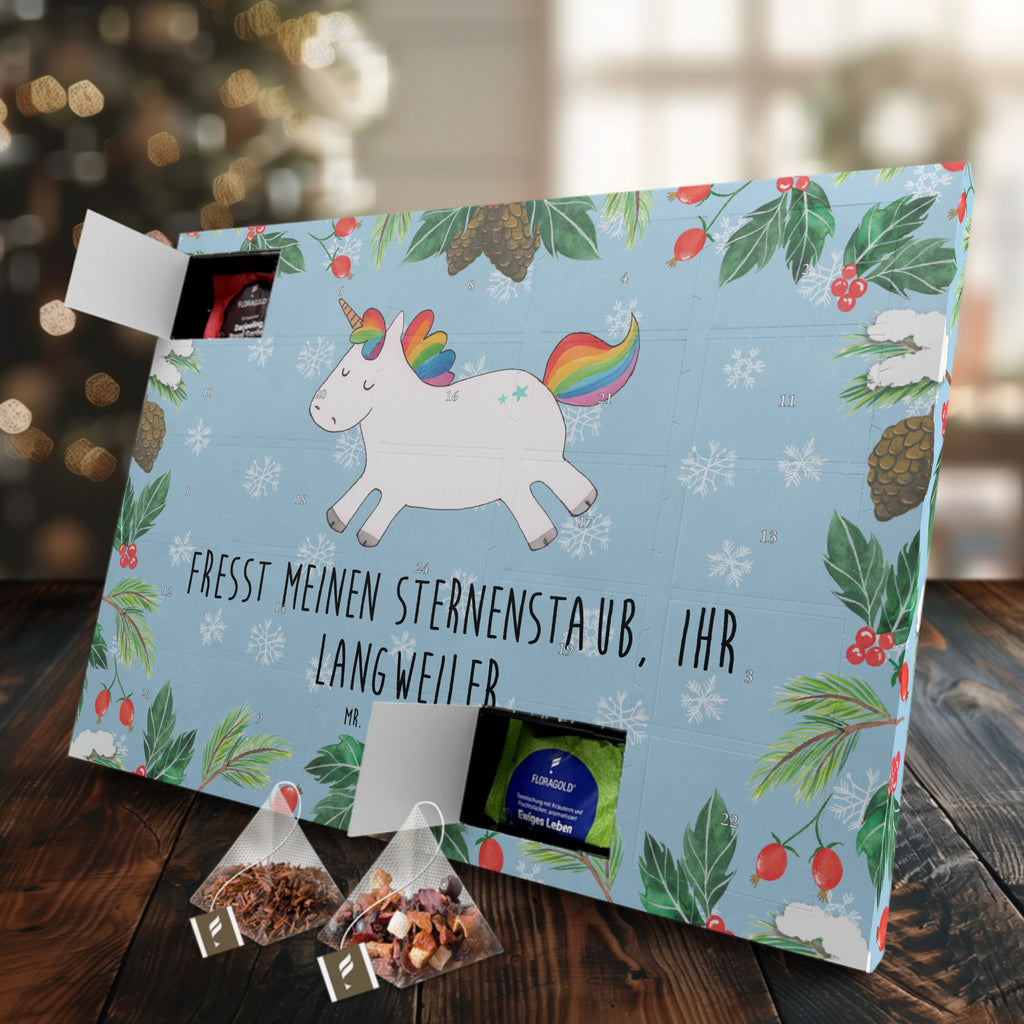 Tee Adventskalender Einhorn Happy Adventskalender, Kerzen Adventskalender, Duftkerzen Adventskalender, Einhorn, Einhörner, Einhorn Deko, Pegasus, Unicorn, glücklich, fröhlich, Spaß, Freude, Lebensfreude, witzig, spannend, Lächeln, Lachen