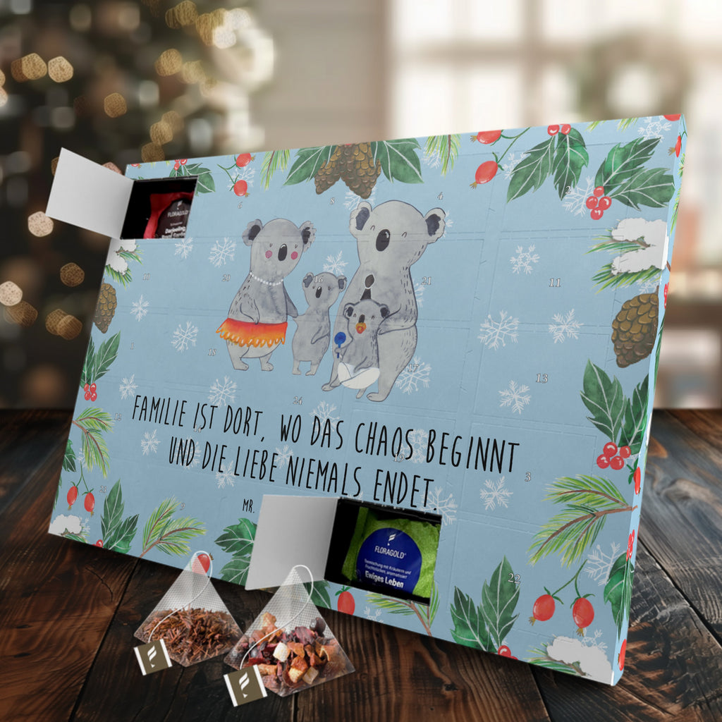 Tee Adventskalender Koala Familie Adventskalender, Kerzen Adventskalender, Duftkerzen Adventskalender, Familie, Vatertag, Muttertag, Bruder, Schwester, Mama, Papa, Oma, Opa, Koala, Koalas, Family, Kinder, Geschwister, Familienleben