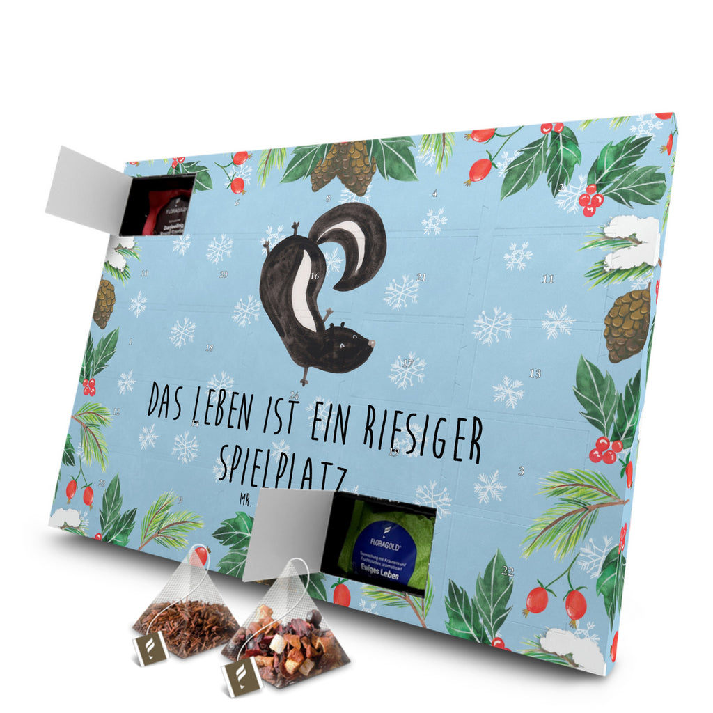 Tee Adventskalender Stinktier Handstand Adventskalender, Kerzen Adventskalender, Duftkerzen Adventskalender, Stinktier, Skunk, Wildtier, Raubtier, Stinker, Stinki, Spielplatz, verpielt, Kind