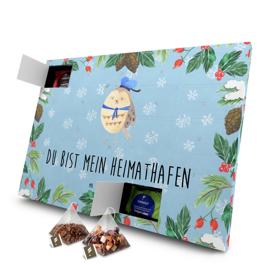 Tee Adventskalender Eule Matrose Adventskalender, Kerzen Adventskalender, Duftkerzen Adventskalender, Eule, Eule Spruch, Eule Deko, Owl, Wortspiel lustig, Matrose, Freundin, Ehe, Seefahrer, Heimathafen, Hochzeitstag Geschenk