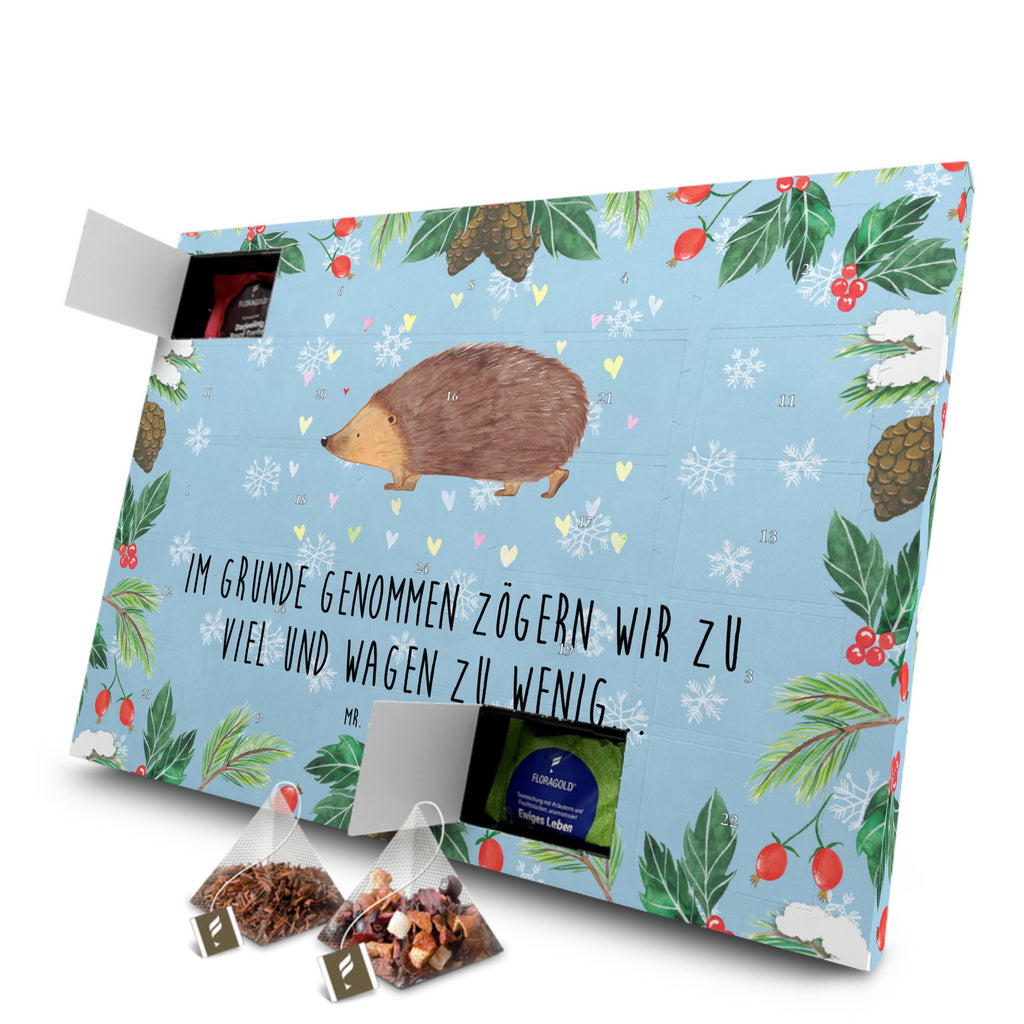 Tee Adventskalender Igel Herzen Adventskalender, Kerzen Adventskalender, Duftkerzen Adventskalender, Tiermotive, Gute Laune, lustige Sprüche, Tiere, Liebe, Herz, Herzen, Igel, Vertrauen, Kuss, Leben