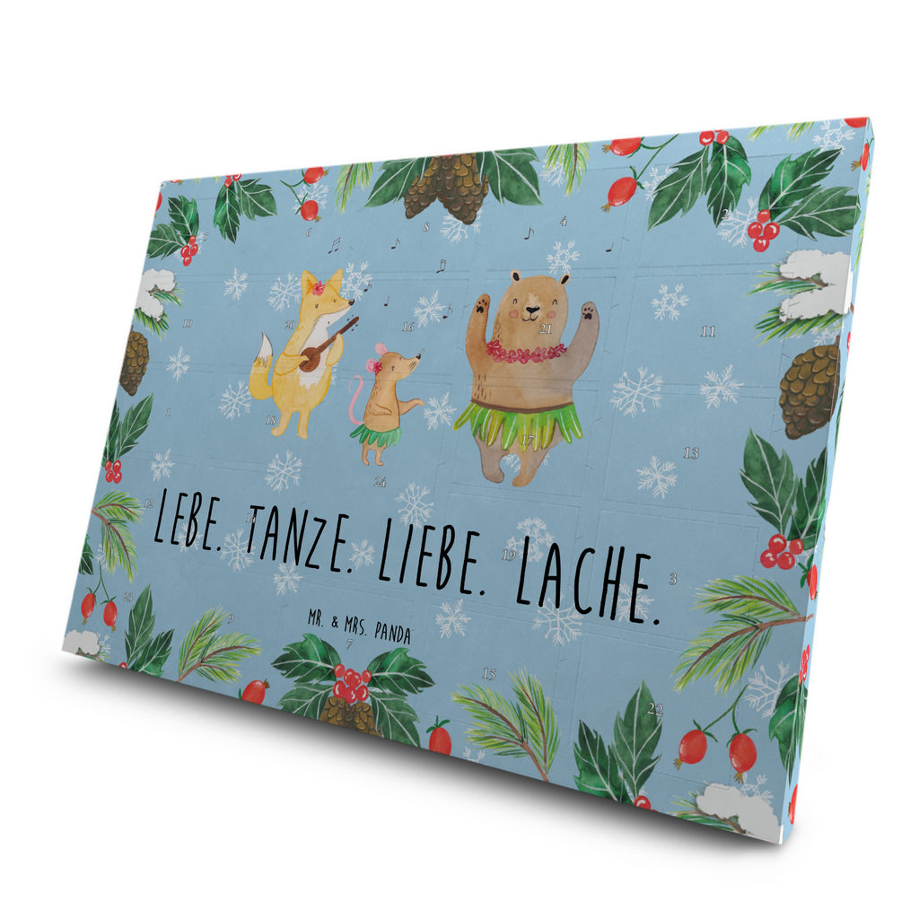 Tee Adventskalender Waldtiere Aloha Adventskalender, Kerzen Adventskalender, Duftkerzen Adventskalender, Tiermotive, Gute Laune, lustige Sprüche, Tiere, Wald, Waldtiere, Musik, Aloha, Bär, Hase, Igel, Tanzen, Leben, Lachen