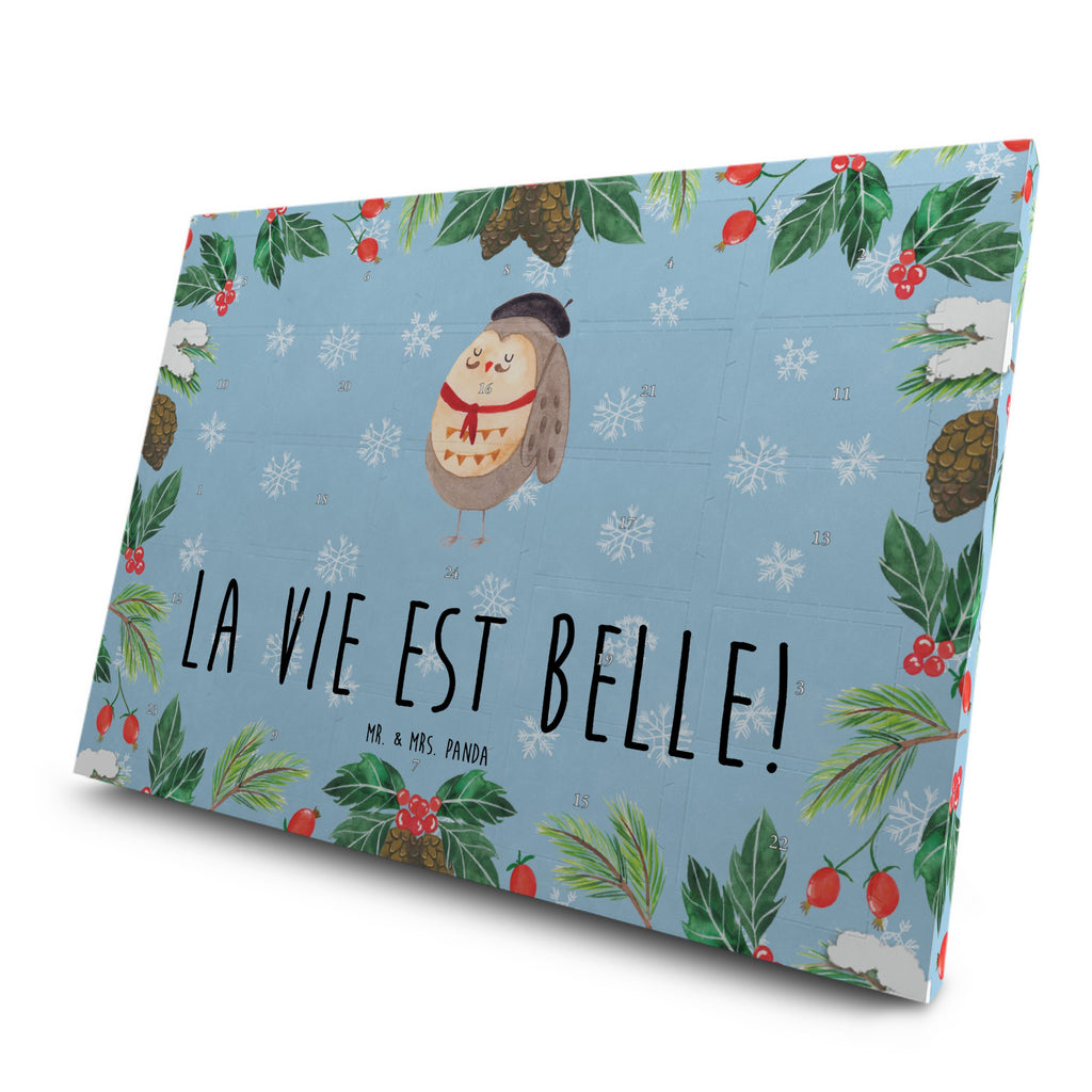 Tee Adventskalender Eule Frankreich Adventskalender, Kerzen Adventskalender, Duftkerzen Adventskalender, Eule, Eulen, Eule Deko, Owl, hibou, La vie est belle, das Leben ist schön, Spruch schön, Spruch Französisch, Frankreich