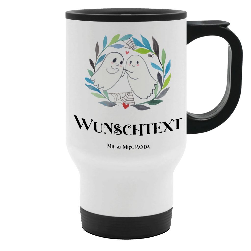 Personalisierter Thermobecher Gespenster  Liebe Personalisierter Thermobecher, Personalisierter To Go Becher, Personalisierte Thermotasse, Personalisierter Kaffeebecher, Personalisierter Isolierbecher, Thermobecher personalisieren, Thermobecher mit Namen, Thermobecher selbst gestalten, Wunschname, Spülmaschinenfest, Bedrucken, Isolierbecher mit Namen, Isolierbecher selbst gestalten, Thermotasse personalisieren, Thermotasse mit Namen, Halloween, Deko, Martinssingen, Dekoration, Geschenke, Schenken, Gespenst, Paar, Verliebt