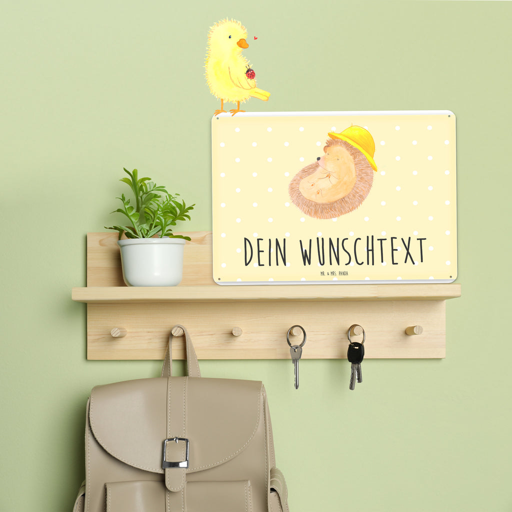 Personalisiertes Blechschild Igel Beten Blechschild, Metallschild, Geschenk Schild, Schild, Magnet-Metall-Schild, Deko Schild, Wandschild, Wand-Dekoration, Türschild, Tiermotive, Gute Laune, lustige Sprüche, Tiere, Igel, Igel mit Hut, Sonnenhut, Gott, Amen, beten, Leben, Dankbarkeit, Dankbar sein, dankbar, genießen