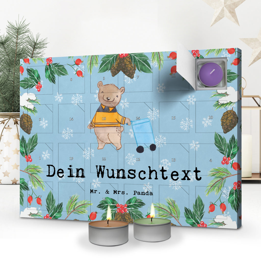 Personalisierter Duftkerzen Adventskalender Müllwerker Leidenschaft Personalisierter Duftkerzen Adventskalender, Beruf, Ausbildung, Jubiläum, Abschied, Rente, Kollege, Kollegin, Geschenk, Schenken, Arbeitskollege, Mitarbeiter, Firma, Danke, Dankeschön, Müllwerker, Fachkraft Kreislauf- und Abfallwirtschaft, Müllentsorger, Kehrichtmann, Müllmann, Müllfahrer