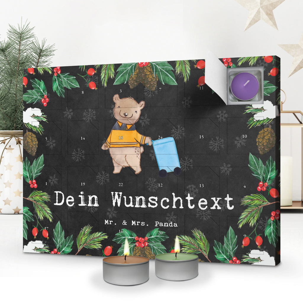 Personalisierter Duftkerzen Adventskalender Müllwerker Leidenschaft Personalisierter Duftkerzen Adventskalender, Beruf, Ausbildung, Jubiläum, Abschied, Rente, Kollege, Kollegin, Geschenk, Schenken, Arbeitskollege, Mitarbeiter, Firma, Danke, Dankeschön, Müllwerker, Fachkraft Kreislauf- und Abfallwirtschaft, Müllentsorger, Kehrichtmann, Müllmann, Müllfahrer