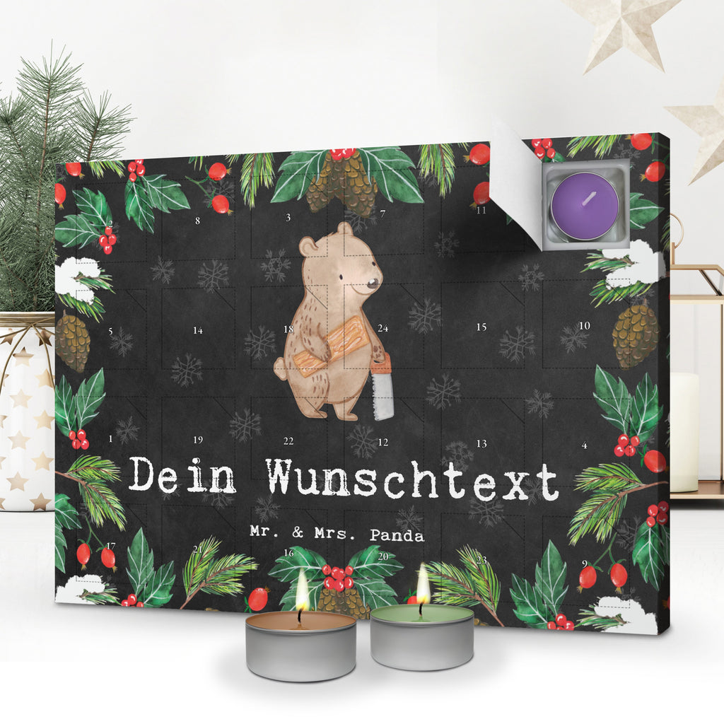 Personalisierter Duftkerzen Adventskalender Schreiner Leidenschaft Personalisierter Duftkerzen Adventskalender, Beruf, Ausbildung, Jubiläum, Abschied, Rente, Kollege, Kollegin, Geschenk, Schenken, Arbeitskollege, Mitarbeiter, Firma, Danke, Dankeschön