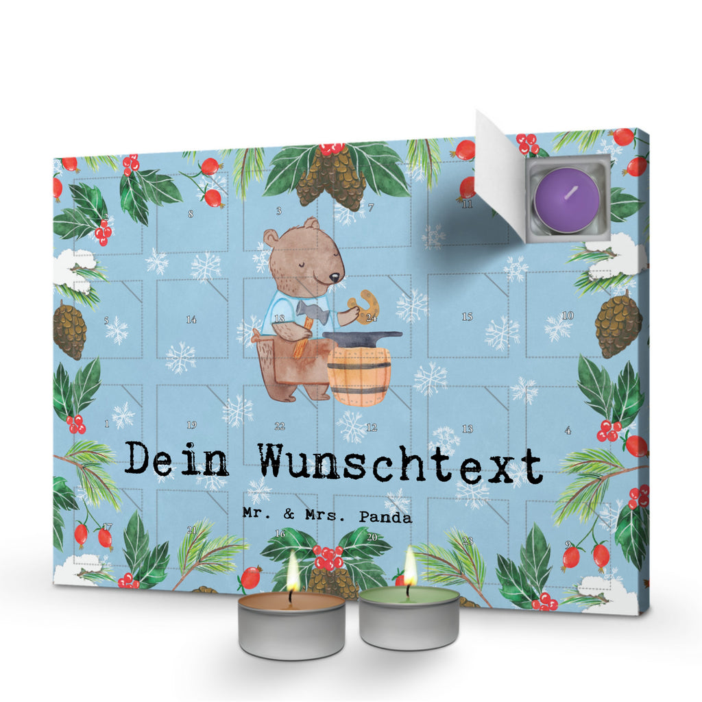 Personalisierter Duftkerzen Adventskalender Schmied Leidenschaft Personalisierter Duftkerzen Adventskalender, Beruf, Ausbildung, Jubiläum, Abschied, Rente, Kollege, Kollegin, Geschenk, Schenken, Arbeitskollege, Mitarbeiter, Firma, Danke, Dankeschön