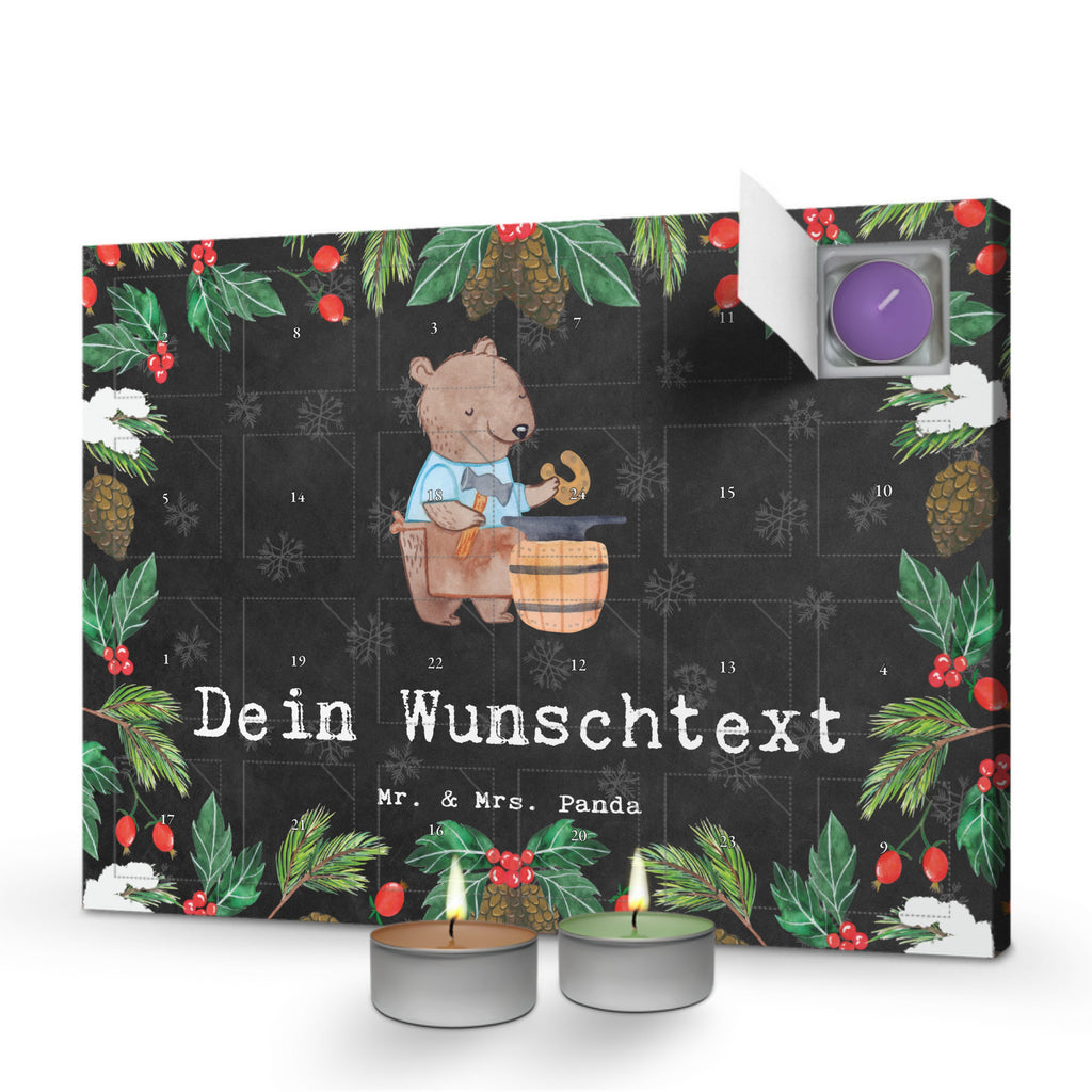 Personalisierter Duftkerzen Adventskalender Schmied Leidenschaft Personalisierter Duftkerzen Adventskalender, Beruf, Ausbildung, Jubiläum, Abschied, Rente, Kollege, Kollegin, Geschenk, Schenken, Arbeitskollege, Mitarbeiter, Firma, Danke, Dankeschön