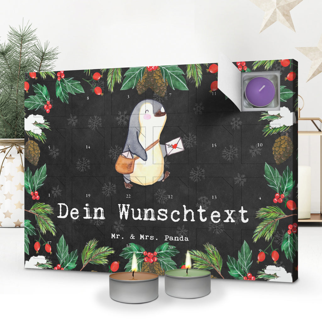 Personalisierter Duftkerzen Adventskalender Postbote Leidenschaft Personalisierter Duftkerzen Adventskalender, Beruf, Ausbildung, Jubiläum, Abschied, Rente, Kollege, Kollegin, Geschenk, Schenken, Arbeitskollege, Mitarbeiter, Firma, Danke, Dankeschön, Postbote, Briefzusteller, Briefträger, Postler