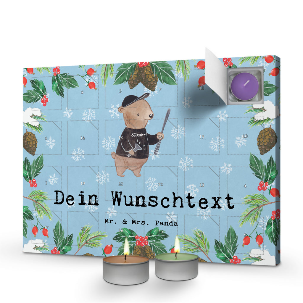 Personalisierter Duftkerzen Adventskalender Security Mitarbeiter Leidenschaft Personalisierter Duftkerzen Adventskalender, Beruf, Ausbildung, Jubiläum, Abschied, Rente, Kollege, Kollegin, Geschenk, Schenken, Arbeitskollege, Mitarbeiter, Firma, Danke, Dankeschön