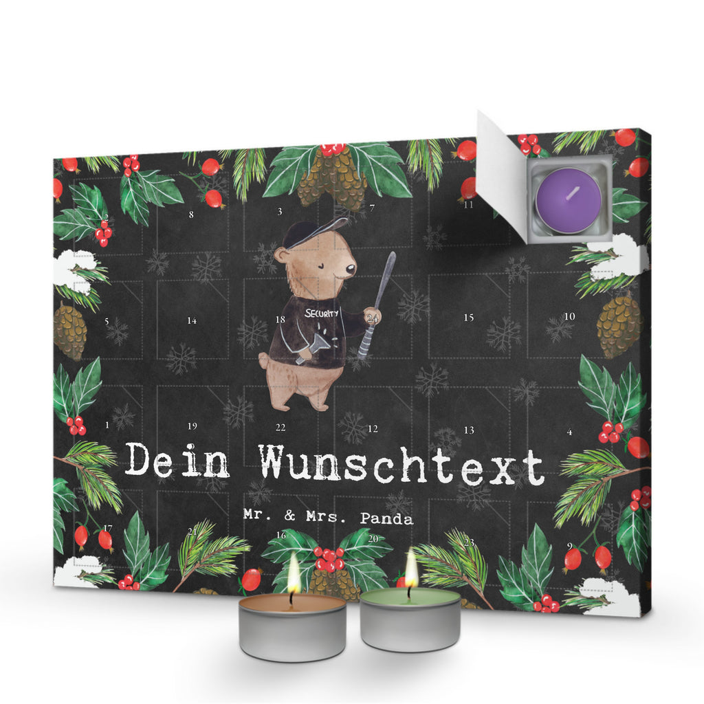 Personalisierter Duftkerzen Adventskalender Security Mitarbeiter Leidenschaft Personalisierter Duftkerzen Adventskalender, Beruf, Ausbildung, Jubiläum, Abschied, Rente, Kollege, Kollegin, Geschenk, Schenken, Arbeitskollege, Mitarbeiter, Firma, Danke, Dankeschön