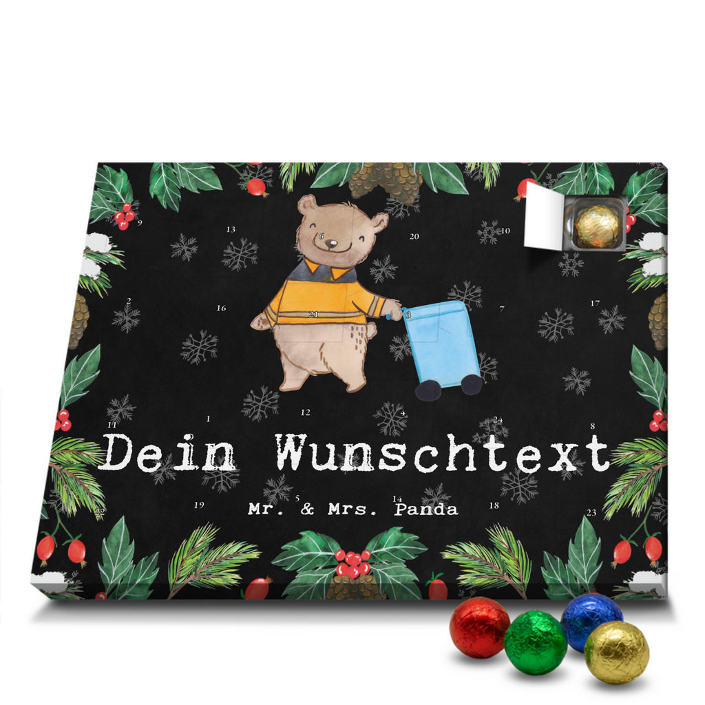 Personalisierter Schoko Adventskalender Müllwerker Leidenschaft Personalisierter Adventskalender, Adventskalender mit Namen, Beruf, Ausbildung, Jubiläum, Abschied, Rente, Kollege, Kollegin, Geschenk, Schenken, Arbeitskollege, Mitarbeiter, Firma, Danke, Dankeschön, Müllwerker, Fachkraft Kreislauf- und Abfallwirtschaft, Müllentsorger, Kehrichtmann, Müllmann, Müllfahrer