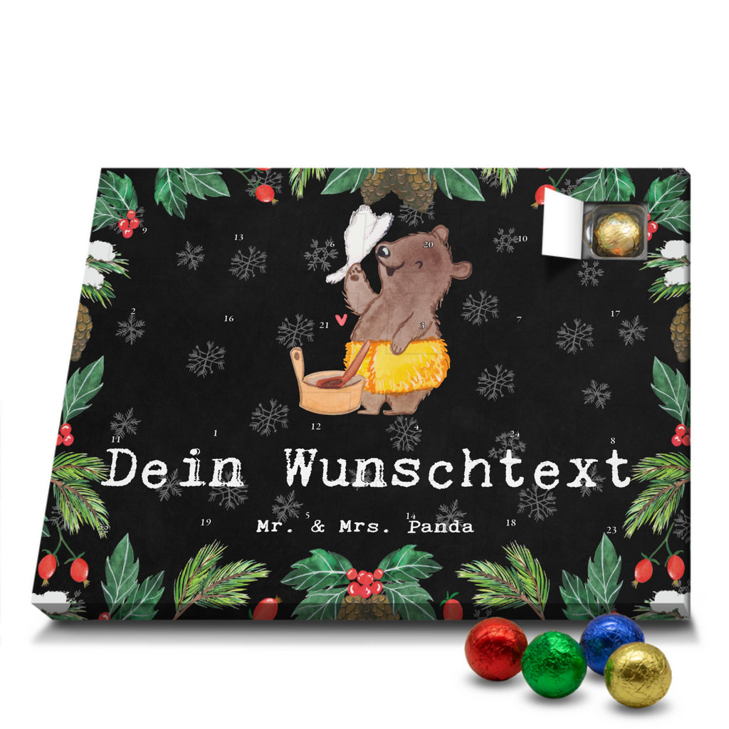 Personalisierter Schoko Adventskalender Saunameister Leidenschaft Personalisierter Adventskalender, Adventskalender mit Namen, Beruf, Ausbildung, Jubiläum, Abschied, Rente, Kollege, Kollegin, Geschenk, Schenken, Arbeitskollege, Mitarbeiter, Firma, Danke, Dankeschön