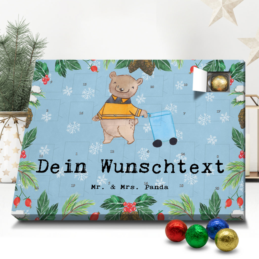 Personalisierter Schoko Adventskalender Müllwerker Leidenschaft Personalisierter Adventskalender, Adventskalender mit Namen, Beruf, Ausbildung, Jubiläum, Abschied, Rente, Kollege, Kollegin, Geschenk, Schenken, Arbeitskollege, Mitarbeiter, Firma, Danke, Dankeschön, Müllwerker, Fachkraft Kreislauf- und Abfallwirtschaft, Müllentsorger, Kehrichtmann, Müllmann, Müllfahrer