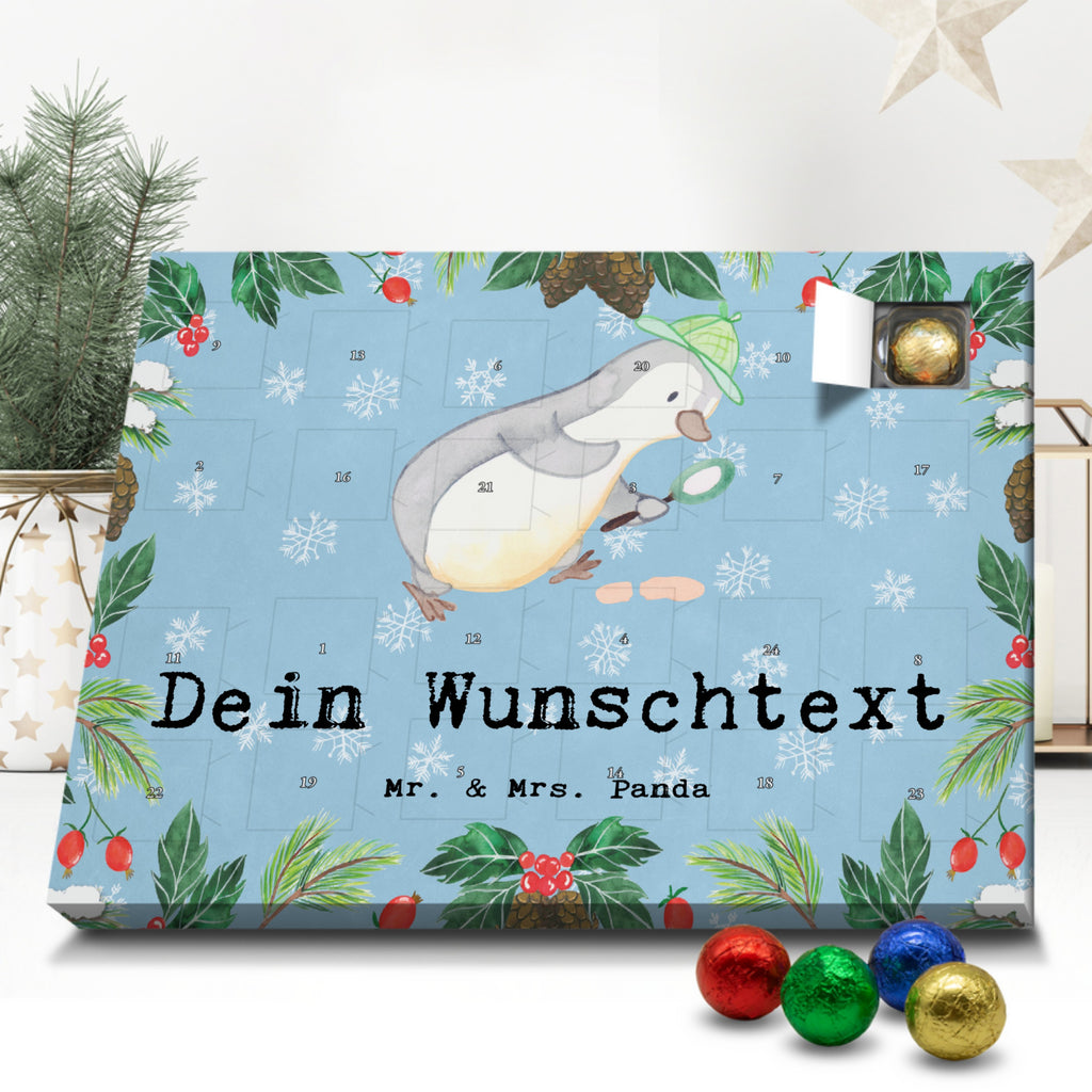 Personalisierter Schoko Adventskalender Detektiv Leidenschaft Personalisierter Adventskalender, Adventskalender mit Namen, Beruf, Ausbildung, Jubiläum, Abschied, Rente, Kollege, Kollegin, Geschenk, Schenken, Arbeitskollege, Mitarbeiter, Firma, Danke, Dankeschön, Detektiv, Ermittler, Agent, Privatdetektei, Berufsdetektiv, Wirtschaftsdetektei, Detektivausbildung, Spurensuche