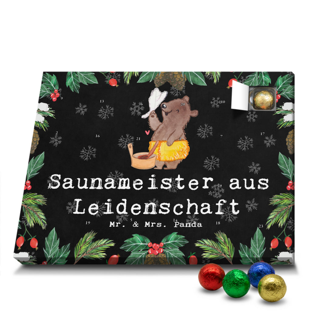 Schoko Adventskalender Saunameister Leidenschaft Adventskalender, Schokoladen Adventskalender, Schoko Adventskalender, Beruf, Ausbildung, Jubiläum, Abschied, Rente, Kollege, Kollegin, Geschenk, Schenken, Arbeitskollege, Mitarbeiter, Firma, Danke, Dankeschön