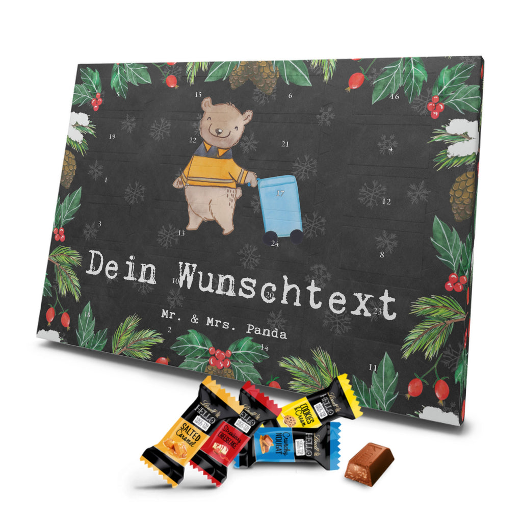 Personalisierter Markenschokolade Adventskalender Müllwerker Leidenschaft Personalisierter Adventskalender, Beruf, Ausbildung, Jubiläum, Abschied, Rente, Kollege, Kollegin, Geschenk, Schenken, Arbeitskollege, Mitarbeiter, Firma, Danke, Dankeschön, Müllwerker, Fachkraft Kreislauf- und Abfallwirtschaft, Müllentsorger, Kehrichtmann, Müllmann, Müllfahrer