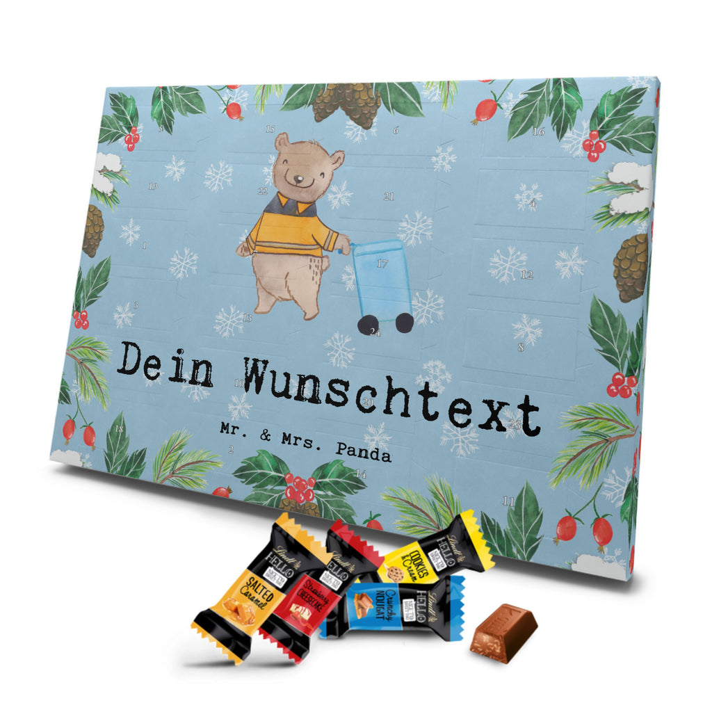 Personalisierter Markenschokolade Adventskalender Müllwerker Leidenschaft Personalisierter Adventskalender, Beruf, Ausbildung, Jubiläum, Abschied, Rente, Kollege, Kollegin, Geschenk, Schenken, Arbeitskollege, Mitarbeiter, Firma, Danke, Dankeschön, Müllwerker, Fachkraft Kreislauf- und Abfallwirtschaft, Müllentsorger, Kehrichtmann, Müllmann, Müllfahrer