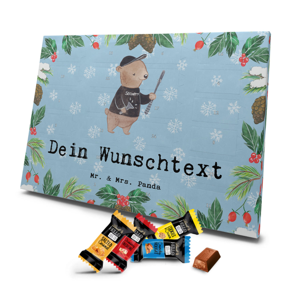 Personalisierter Markenschokolade Adventskalender Security Mitarbeiter Leidenschaft Personalisierter Adventskalender, Beruf, Ausbildung, Jubiläum, Abschied, Rente, Kollege, Kollegin, Geschenk, Schenken, Arbeitskollege, Mitarbeiter, Firma, Danke, Dankeschön