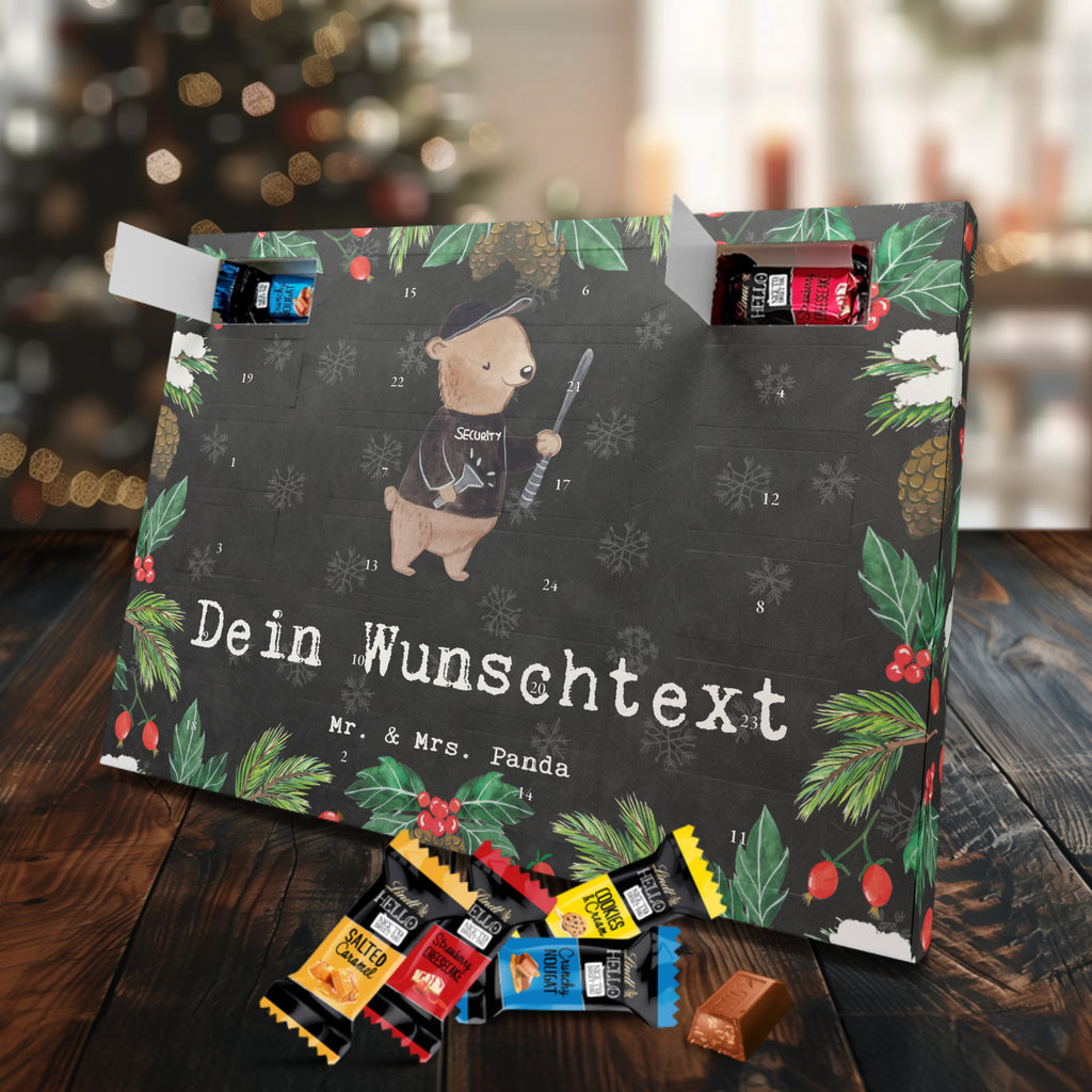 Personalisierter Markenschokolade Adventskalender Sicherheitsdienstmitarbeiter Leidenschaft Personalisierter Adventskalender, Beruf, Ausbildung, Jubiläum, Abschied, Rente, Kollege, Kollegin, Geschenk, Schenken, Arbeitskollege, Mitarbeiter, Firma, Danke, Dankeschön