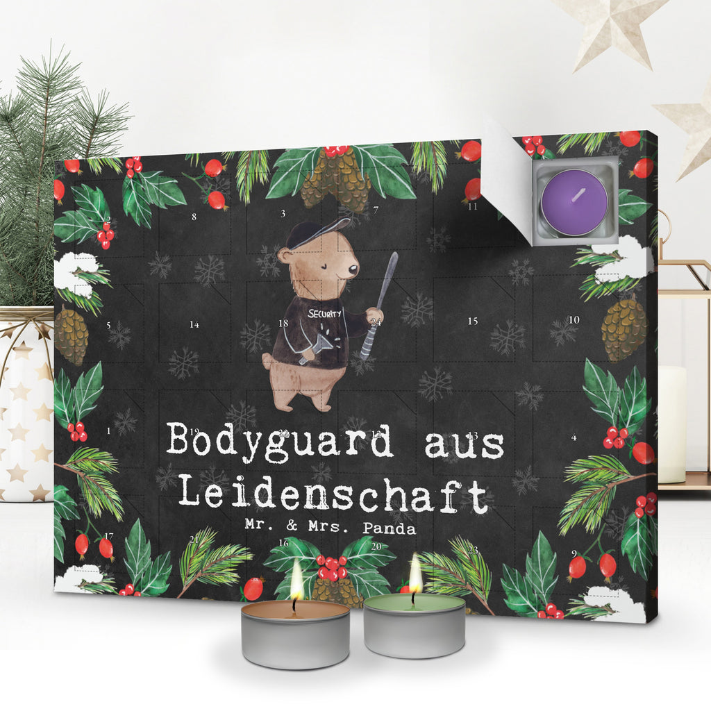 Duftkerzen Adventskalender Bodyguard Leidenschaft Adventskalender, Kerzen Adventskalender, Duftkerzen Adventskalender, Beruf, Ausbildung, Jubiläum, Abschied, Rente, Kollege, Kollegin, Geschenk, Schenken, Arbeitskollege, Mitarbeiter, Firma, Danke, Dankeschön, Bodyguard, Personenschützer