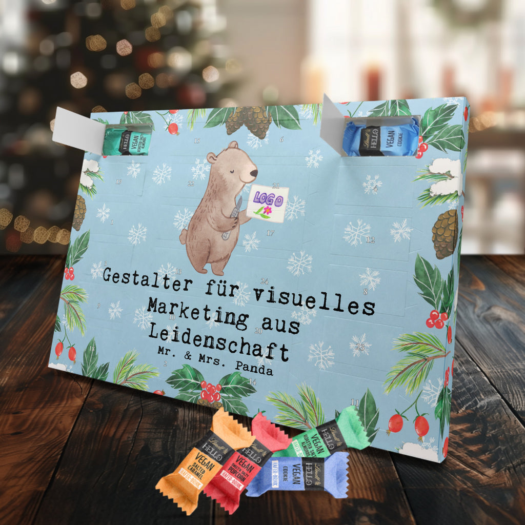 Veganer Adventskalender Gestalter für visuelles Marketing Leidenschaft Schokoladen Adventskalender, Beruf, Ausbildung, Jubiläum, Abschied, Rente, Kollege, Kollegin, Geschenk, Schenken, Arbeitskollege, Mitarbeiter, Firma, Danke, Dankeschön