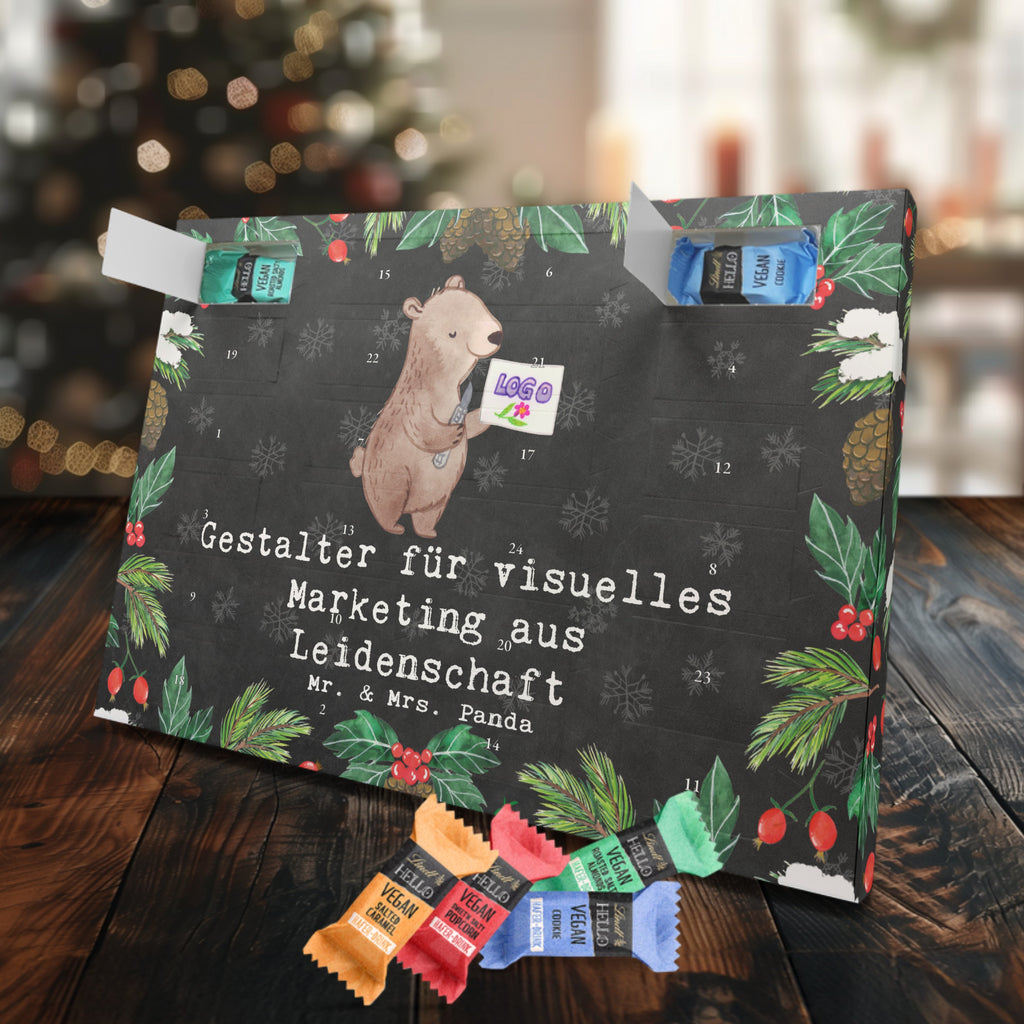 Veganer Adventskalender Gestalter für visuelles Marketing Leidenschaft Schokoladen Adventskalender, Beruf, Ausbildung, Jubiläum, Abschied, Rente, Kollege, Kollegin, Geschenk, Schenken, Arbeitskollege, Mitarbeiter, Firma, Danke, Dankeschön